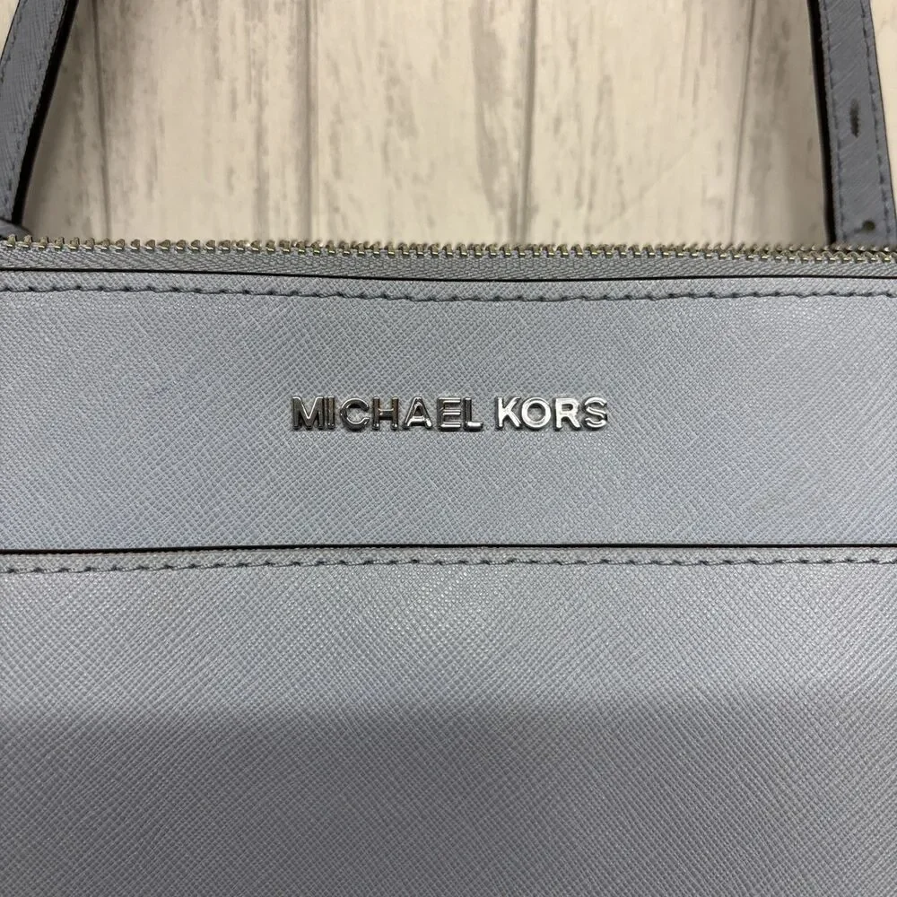 Michael Kors Blue Leather Travel Tote